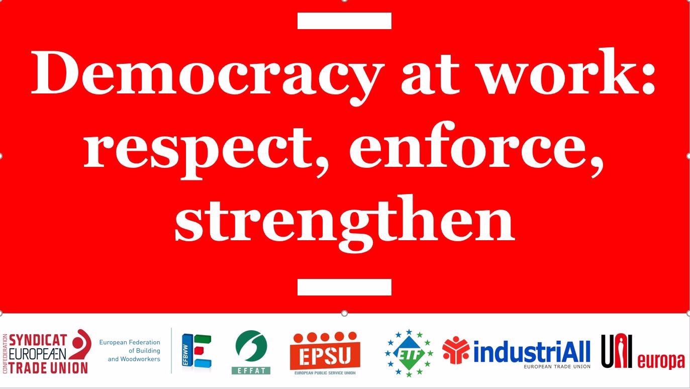 European trade unions urge the European Parliament to make democracy at work a reality